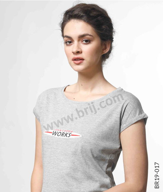 Round Neck Tee with Drop Shoulder Sleeves