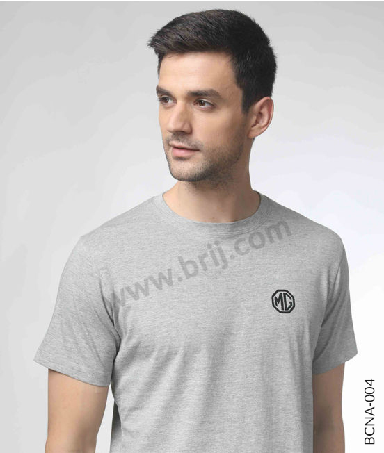 Classic Logo Grey Round Neck Tee