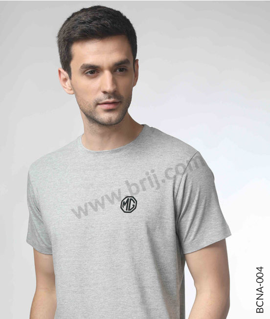 Classic Logo Grey Round Neck Tee