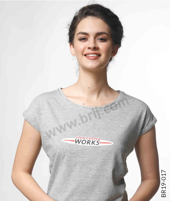 Round Neck Tee with Drop Shoulder Sleeves