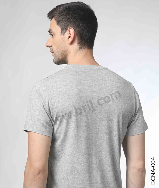 Classic Logo Grey Round Neck Tee