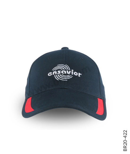 Navy 6-Panel Cap with Custom Made Visor