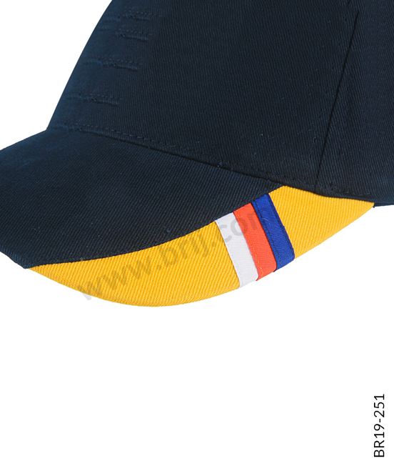 Navy 5-Panel Cap with Custom Made Visor