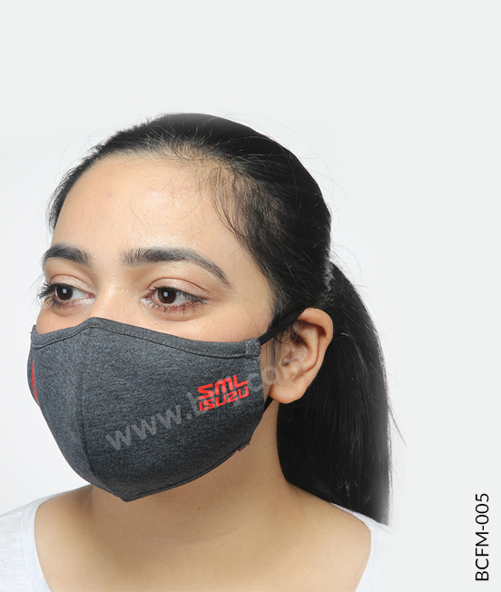 Poly Melange Face Mask with Digital Print