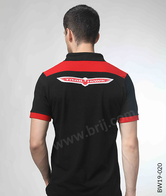 Black Colourblocked Polo