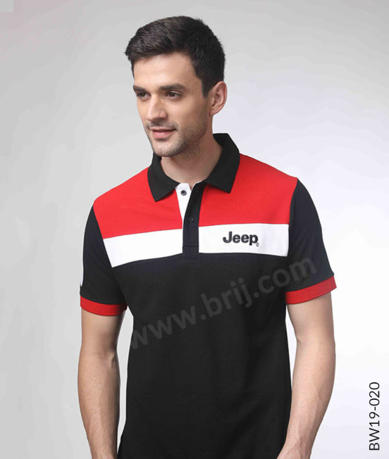 Black Colourblocked Polo