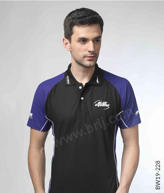 Black Premium Coloublocked Polo