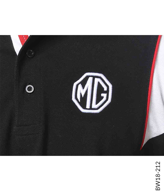 Black Colourblocked Polo