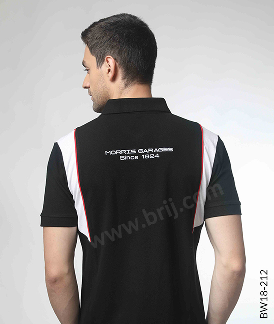 Black Colourblocked Polo