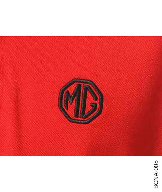 Red Polo with Contrast Shoulder Design