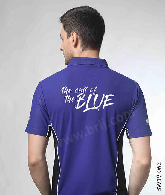 Ink Blue Colourblocked Polo