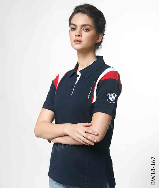 Navy Colourblocked Polo