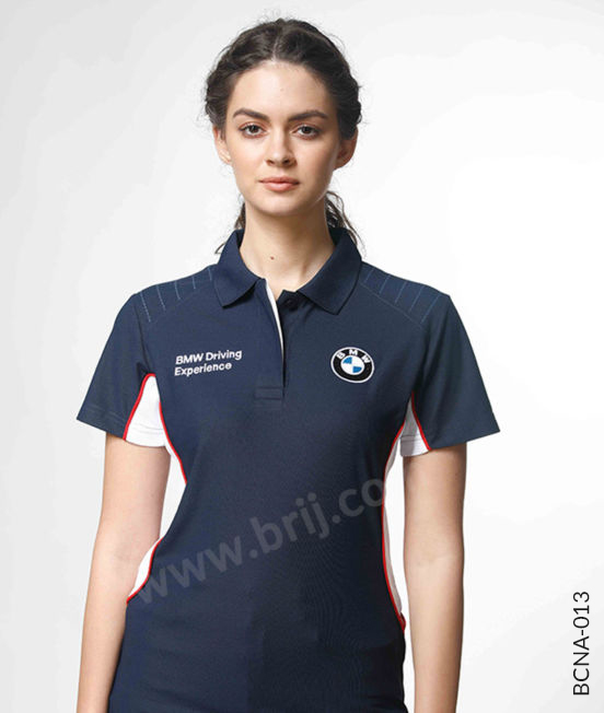 Navy Colourblocked Polo