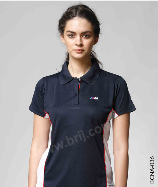 Navy CoolTouch Colourblocked Polo