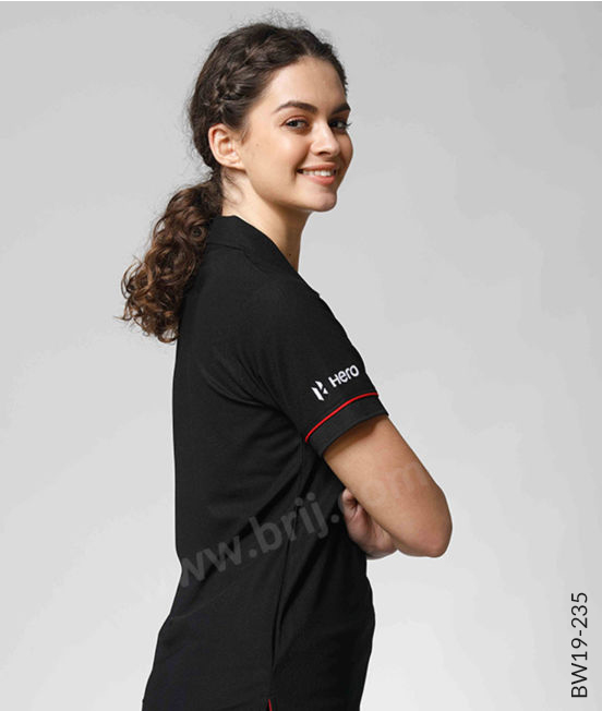 Black Premium Polo with Zipper