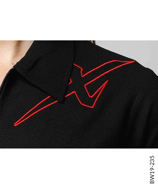 Black Premium Polo with Zipper