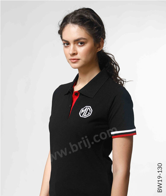 Black Cotton Rich Polo