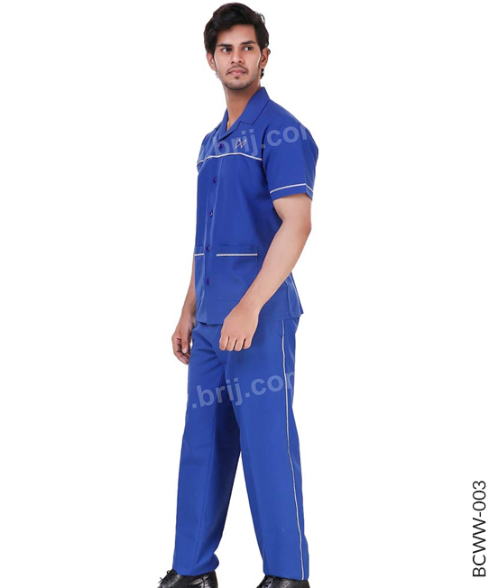 Royal Blue Werkwear Set with Reflective Piping