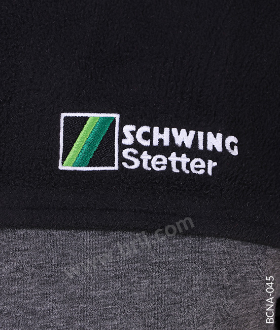 Charcoal Colourblocked Bonded Fleece Jacket