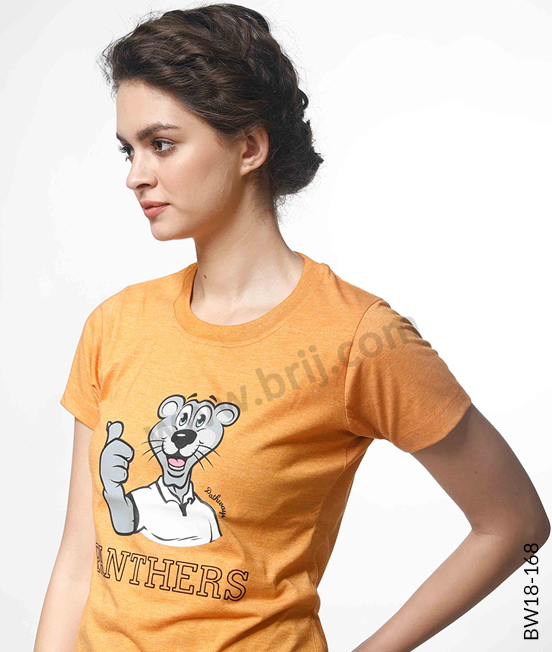 Yellow Cotton Rich Round Neck Tee