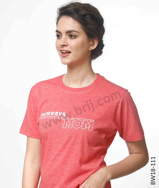 Pink Cotton Rich Round Neck Tee