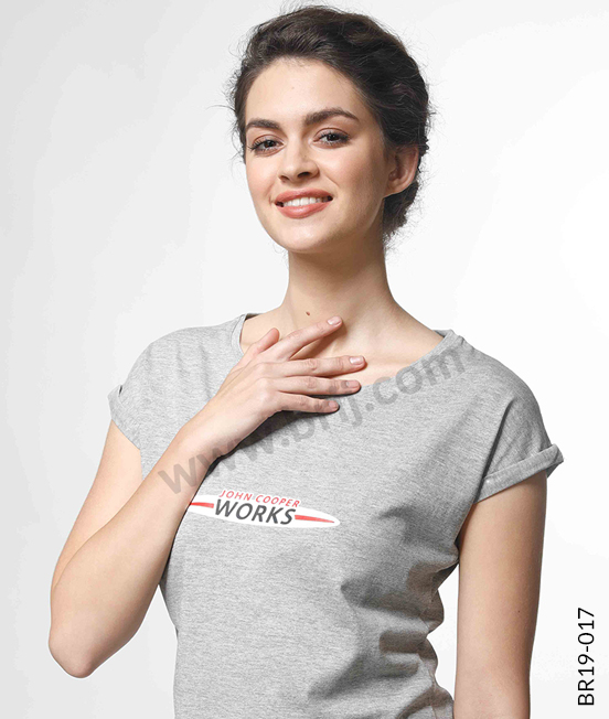 Round Neck Tee with Drop Shoulder Sleeves