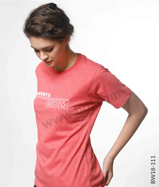 Pink Cotton Rich Round Neck Tee