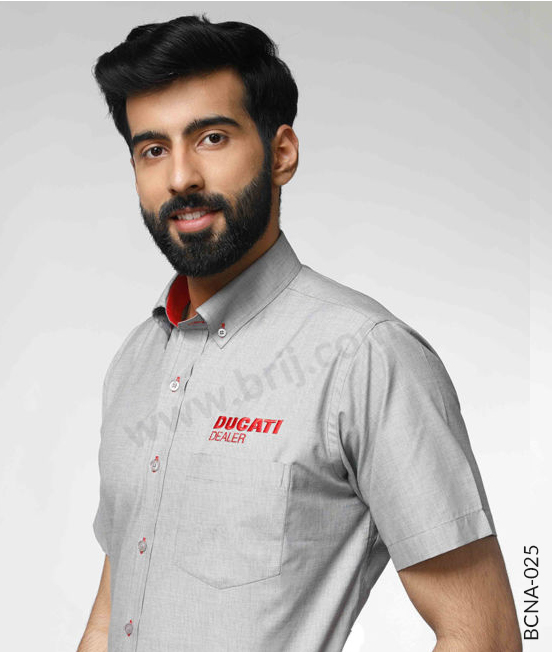 Grey Half Sleeves Formal Shirt