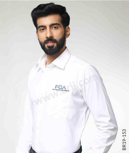White Full Sleeves Formal Shirt