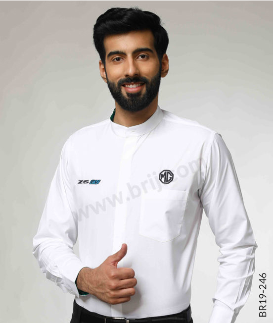 White Full Sleeves Formal shirt