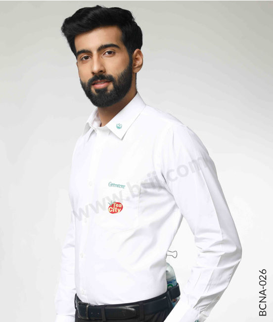 White Full Sleeves Formal Shirt