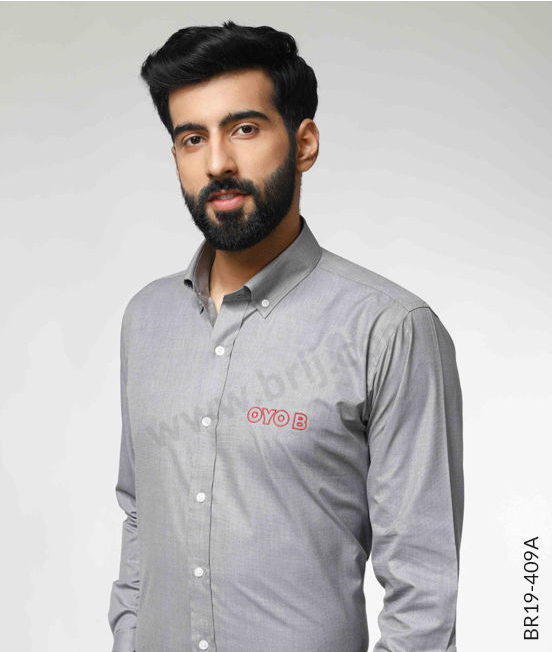 Grey Full Sleeves Formal Shirt