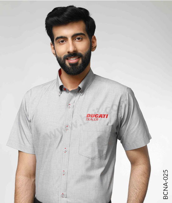 Grey Half Sleeves Formal Shirt