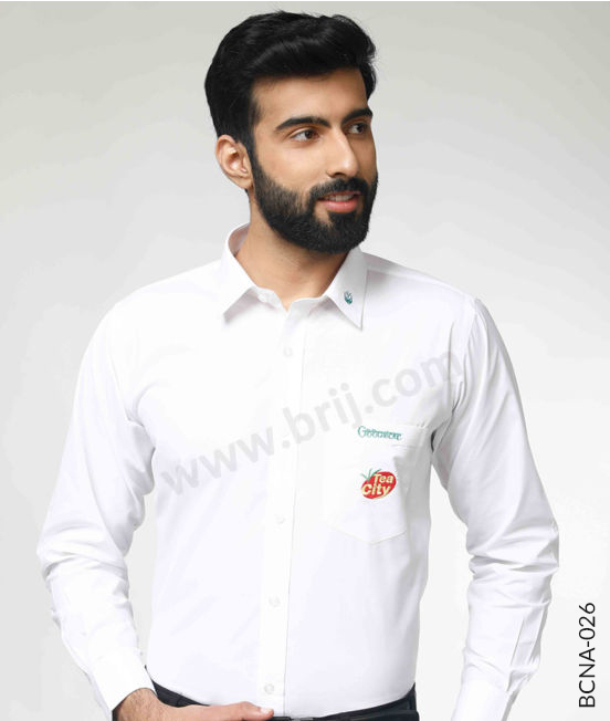 White Full Sleeves Formal Shirt