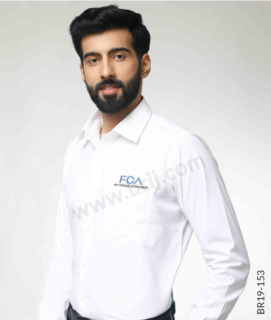 White Full Sleeves Formal Shirt