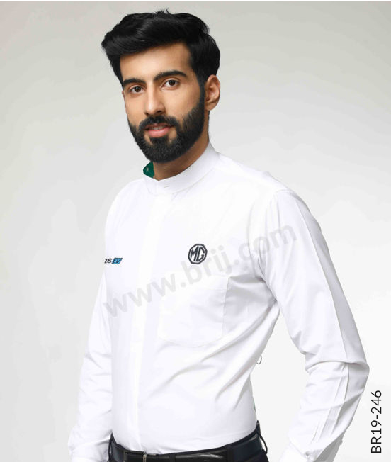 White Full Sleeves Formal shirt