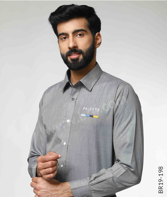 Grey Full Sleeves Formal Shirt