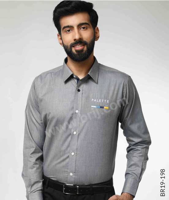 Grey Full Sleeves Formal Shirt