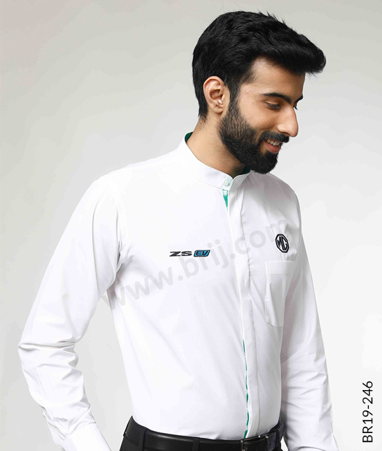 White Full Sleeves Formal shirt
