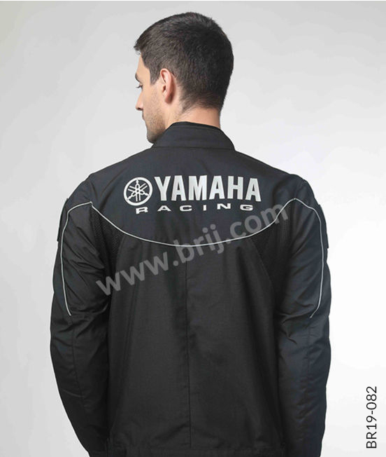 Black Biker Jacket with Protective Armours