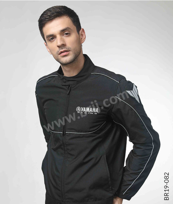 Black Biker Jacket with Protective Armours