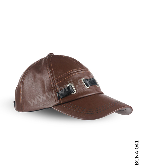 Brown PU Leather Merchandise Cap