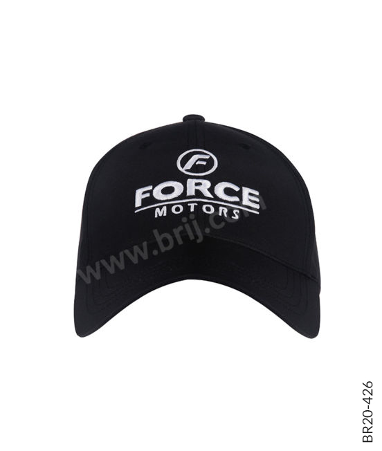 Black 6-Panel Lightweight Cap