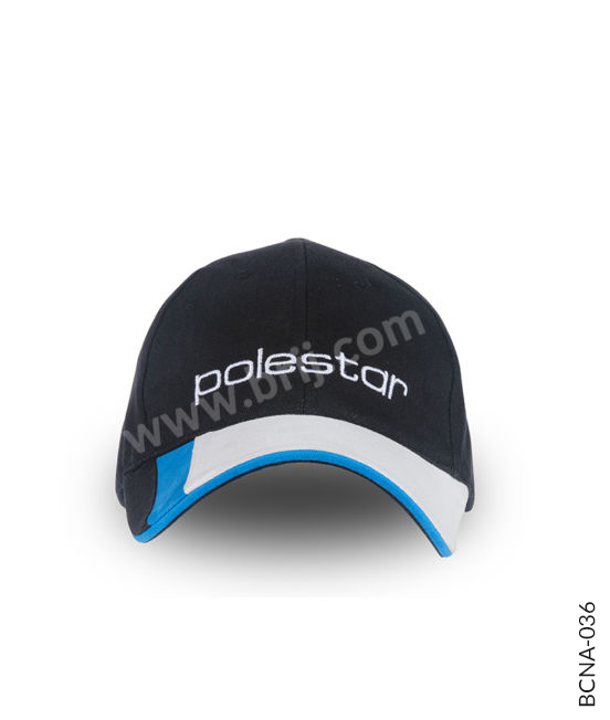 Black 6-Panel Cap with Custom Made Visor