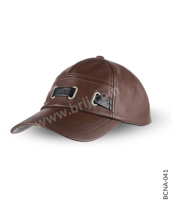 Brown PU Leather Merchandise Cap