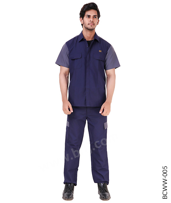 Navy Colourblocked Werkwear Set