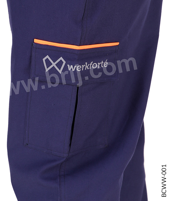 Navy Werkwear Set with Contrast Piping