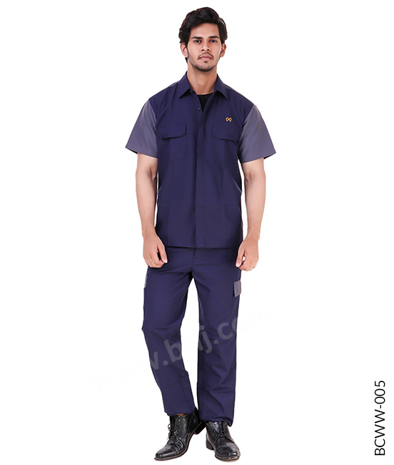 Navy Colourblocked Werkwear Set