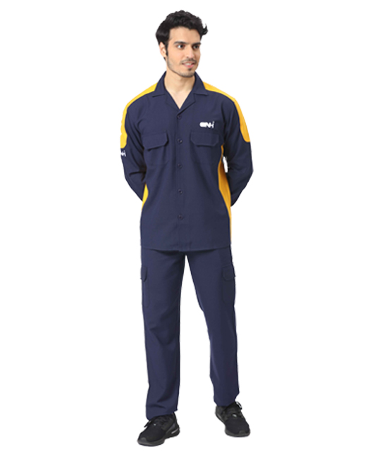 Navy & yellow colourblocked Werkwear Set