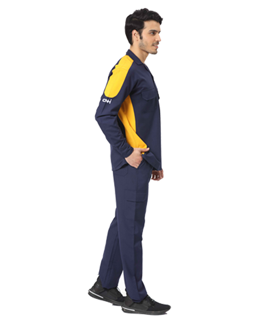 Navy & yellow colourblocked Werkwear Set